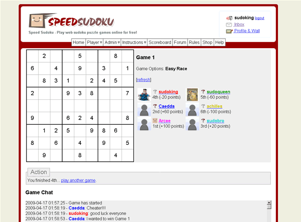 Speed Sudoku